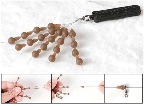 Stopper beads red carp - red,