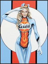 Gulf Racing pinup Art