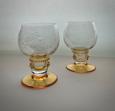 Kristallglas Manufaktur Theresienthal Römer 506 - Handgravur Troubadour - 11cm.