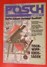 POSCH Prospekt Tisch Wipp Kreissägen