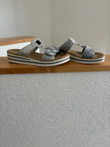 Pantolette silber rieker - gr.43,