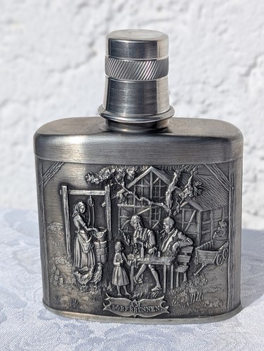 Zinn schnapsflasche am - zinn, /
