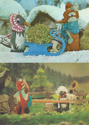Frau elster und herr - frau, fuchs