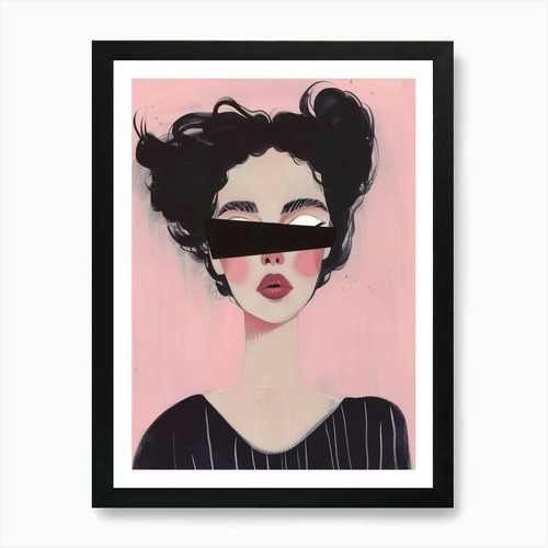 Mädchen mit verbundenen - , augen