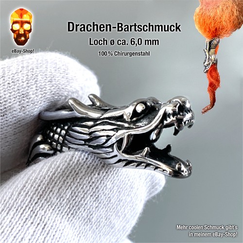 Bartschmuck drachenkopf - drachenkopf,