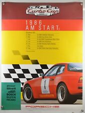 Schönes Plakat Poster Porsche 944 Turbo Cup Renntermine 1986 101 x 76cm