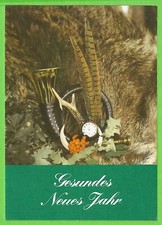 ALTE ANSICHTSKARTE / DDR / JAGDMOTIV / GESUNDES NEUES JAHR