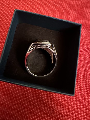 Silberring mit schwarzem onyx - schwarzem,
