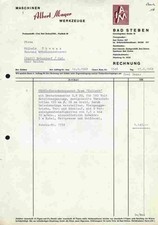 Albert Mayer Maschinen Werkzeuge 1962 Bad Steben Oberfranken Erbendorf Oberpfalz