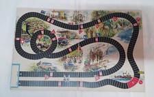 Alter Spielplan Spielbrett Spiel Reklame DDR Minol Autofahrt Pferderennen 