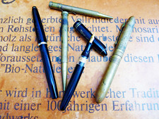 Set von 5 antiken / alten Federn, Füller, Stifte