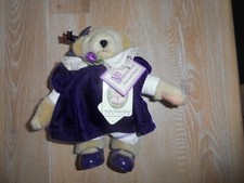 antikes Vanderbear Teddy-Mädchen,21 cm,mit Label+Zertifikat Purple Velvet Coll