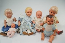Konvolut von 6 Puppen, 3 x