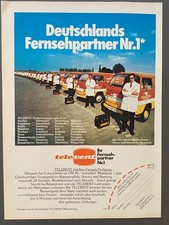 Telerent Fernsehpartner Nr. 1 VW Bus T2 Bulli 1977 Vintage Ad Werbung Reklame