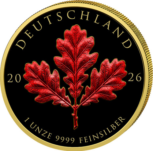 Silbermünze eichenblatt - silbermünze,