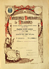 Comp Portuguesa de Algodoes hist. Aktie Lisboa 1920 Lissabon Portugal