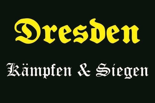 Fahne flagge dresden kämpfen - ,