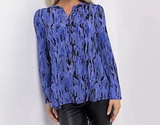 VIA MILANO Blusen-Shirt, 1/1-Arm Jersey-Stretch Serafino-Kragen gr.42 pp