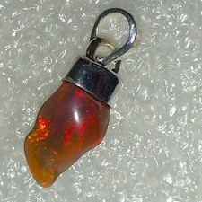 echter Natur Welo Opal schwarzer Kristallopal  925 Sterling Silber Anhänger