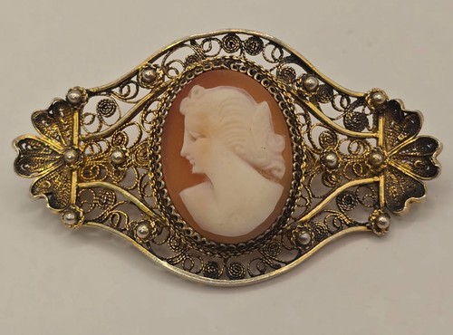 Jugendstil kamee gemme - kamee, brosche