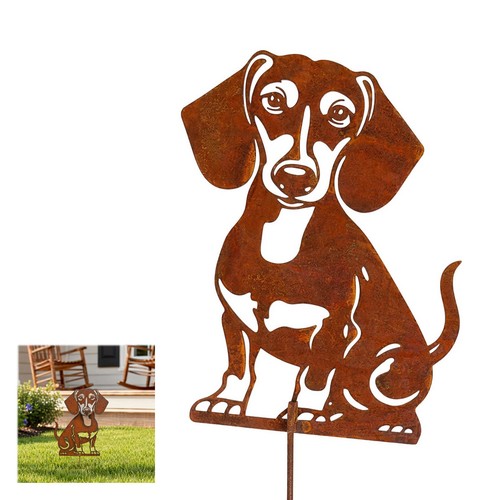 Dackel gartenstecker hund - gartenstecker,