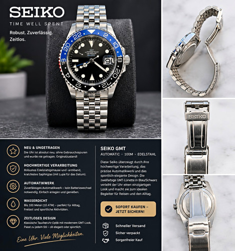 Seiko gmt automatik uhr - seiko,