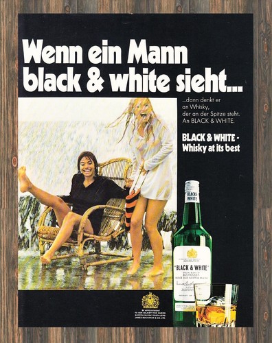 Black white whisky reklame - &,