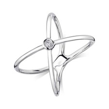 14K Weißgold Diamant