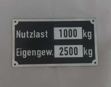 Oldtimer Typenschild Schild