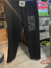 Schwarze Alpha Industries Hose GrM Unikat