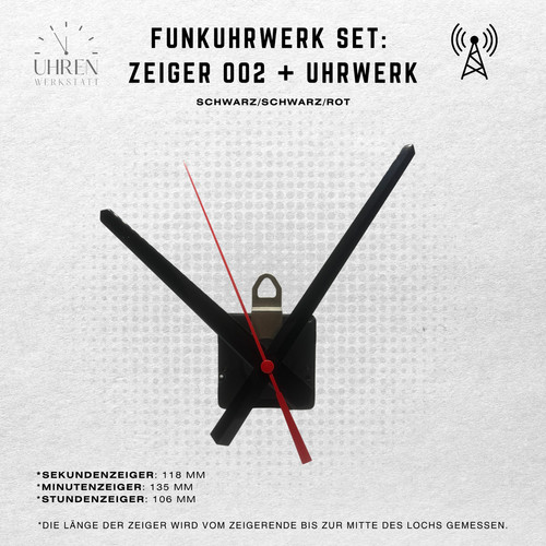 Dcf funkuhrwerk lautlos mit - lautlos,