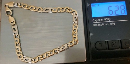 Armband kette weiß - kette, gelbgold