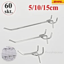 60 Tlg. Lochwandhaken Metall Haken für Euro Lochwand Hakensortiment Hakenset DHL