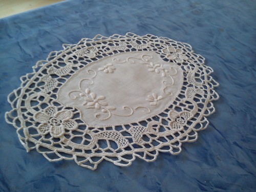 Antikes deckchen oval - antikes,