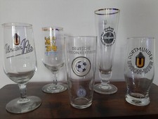 Glas - 5 Stück - Dortmunder Union Bier - Hansa Bier - Löwenbräu - Warsteiner