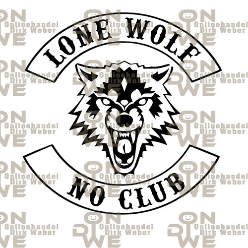 Aufkleber lone wolf klein - aufkleber,