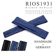 22mm/18 Uhrband echt Haifisch