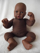 SCHÖNE 19" ETHNISCHE, SCHWARZE CHOU CHOU PUPPE - VERBUNDEN & GEWICHTET - MAX ZAPF