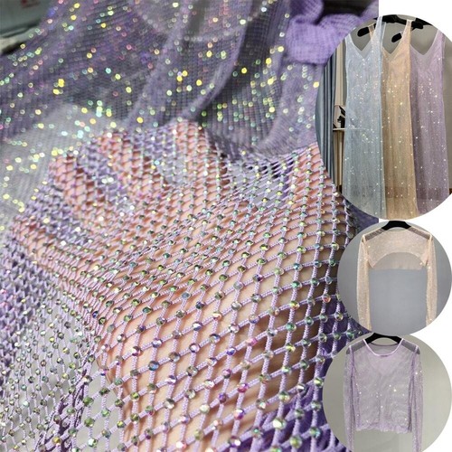 Glänzend strass netz stoff - glänzend,