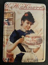 Blechkarte / Blechschild Klein Knorr Nostalgisch 
