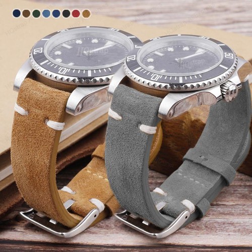 Wildleder uhrenarmband 18mm - wildleder,