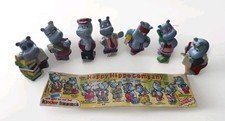 7 Ü-Ei Figuren "Die Happy Hippo Company", 1994 - handbemalt