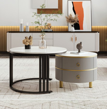 Rund Couchtisch 2er Set