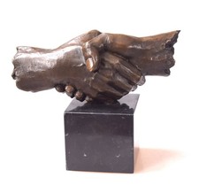 Bronze Statue  Moderne Kunst Die Freundschaft Zwei Hände nach Salvador Dali