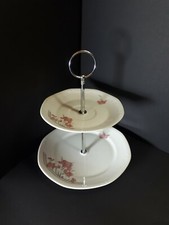 Traumhafte  zweistöckige Etagere Mitterteich Sissi Rosa Blüte Tafelaufsatz