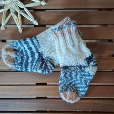 Söckchen Socken Baby - handgestrickt - Irgendwie anders - Größe 16/17 - 10cm 