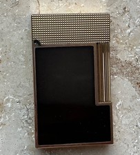 1-B WARE: S.T. DUPONT Feuerzeug, schwarzer Lack/ vergoldet (undicht?)
