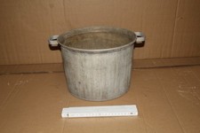 großer alter Alutopf Alu Topf DDR Kochtopf Pflanztopf Garten Deko ⌀ 28,5cm