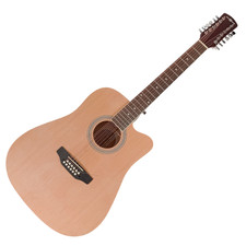 BWARE Dreadnought Cutaway 12-saitige Elektroakustikgitarre von Gear4music