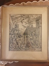 Holzschnitt Kaiser Maximilian I. als Ritter im gekrönten Ornat-Umhang